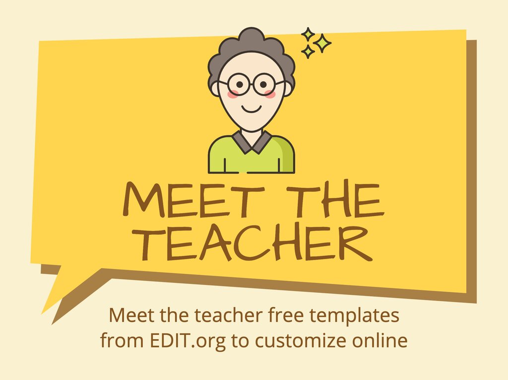 Edit free Meet the Teacher templates to print