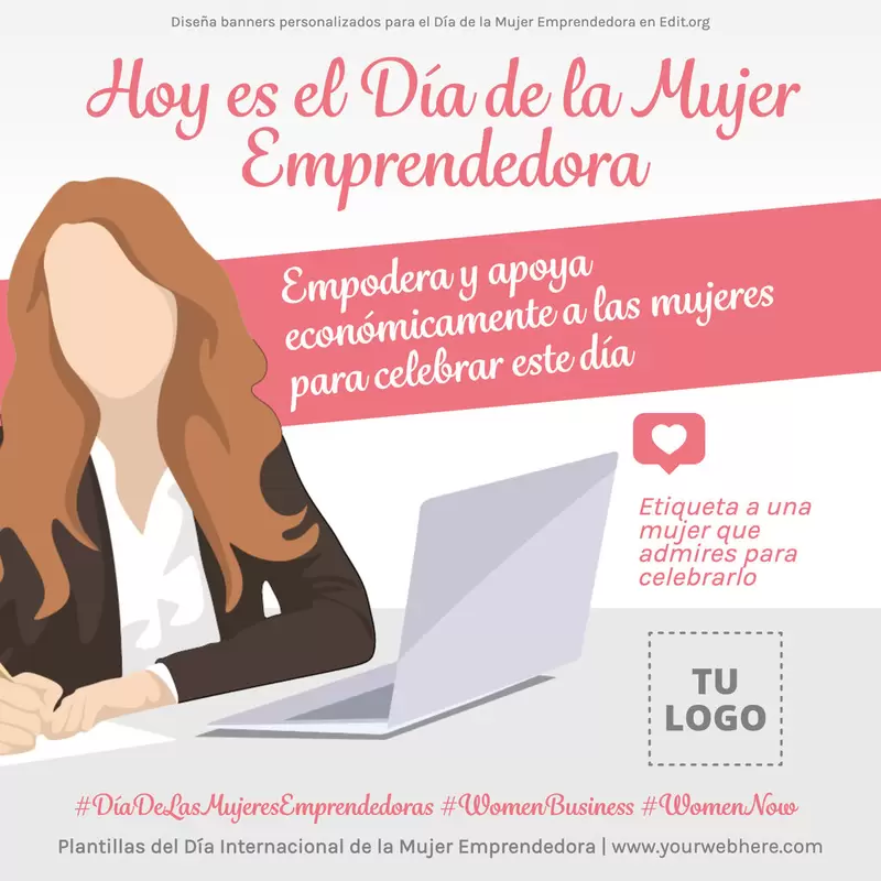 Edita plantillas del Día de las Mujeres Emprendedoras