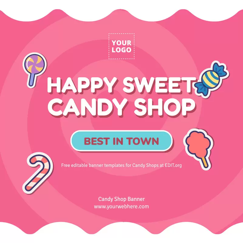Free Candy Store templates for banners