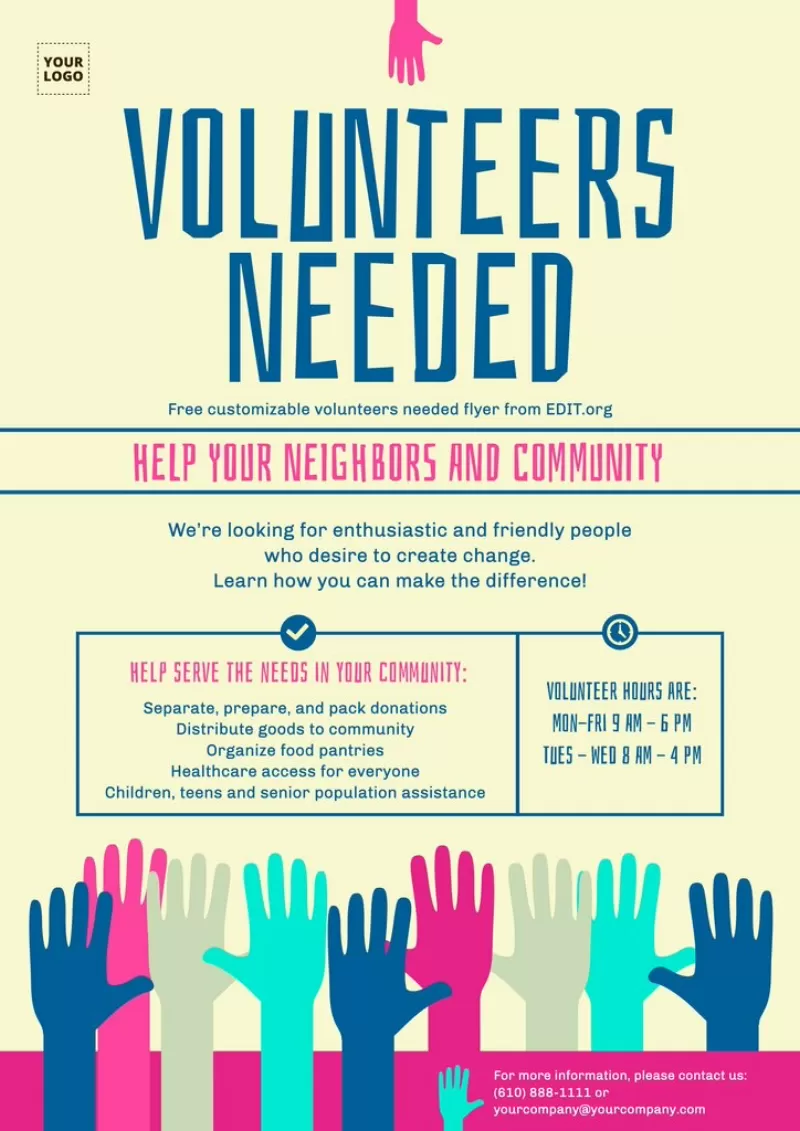 Custom poster about volunteerism online