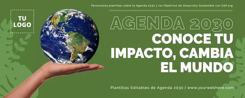 Crea banners gratis sobre los objetivos sostenibles de la Agenda 2030