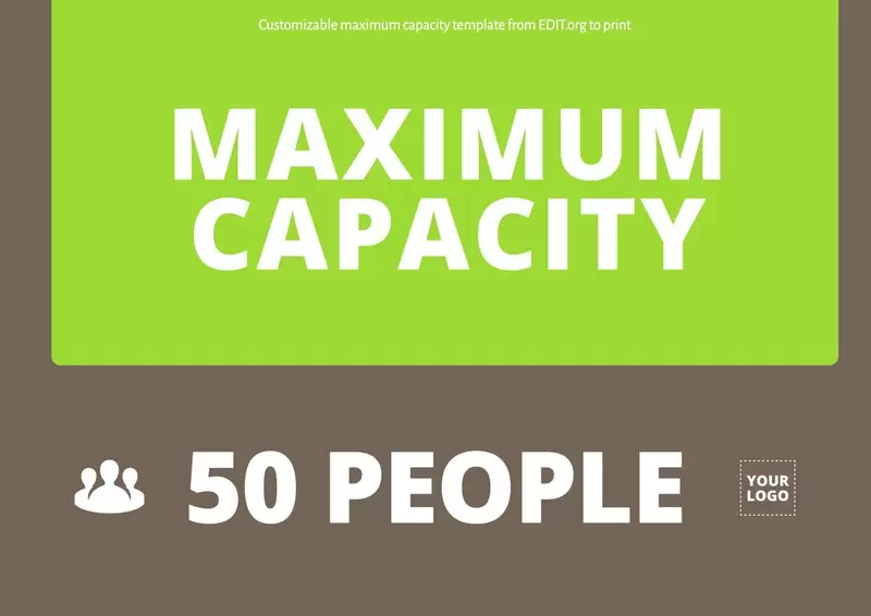 Maximum capacity template to print for free