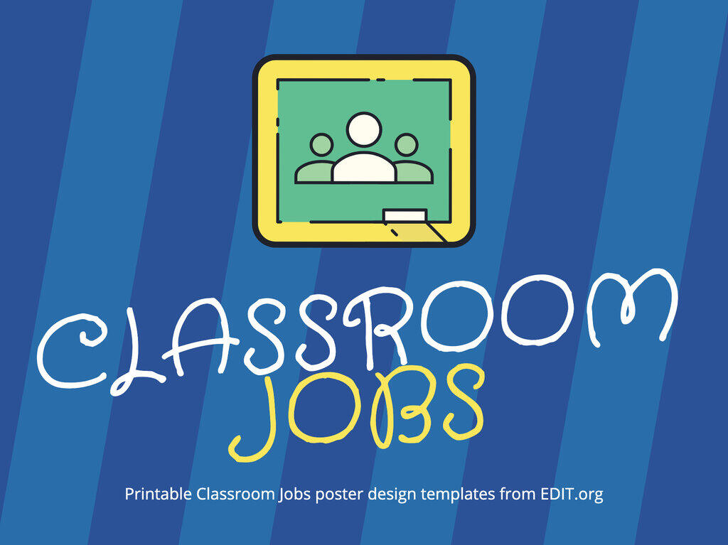 Free Editable Classroom Jobs Charts