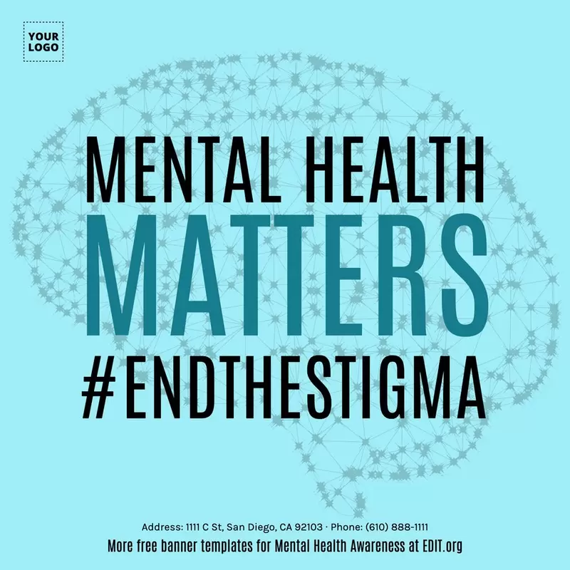  Mental Health Awareness image to edit online and print