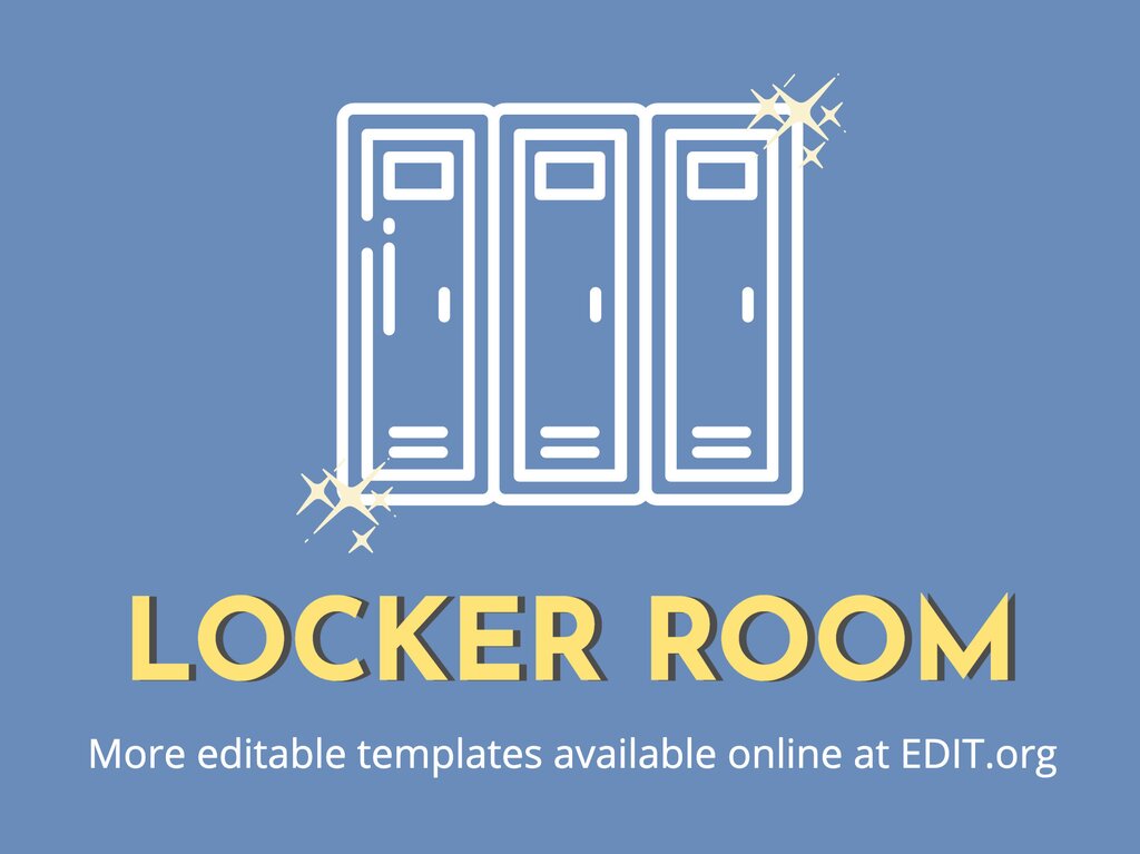 Printable Locker Room Sign Templates