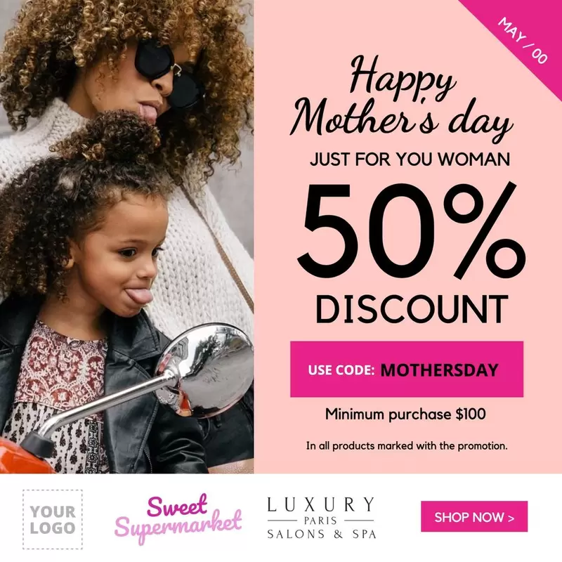template offer for mothers day