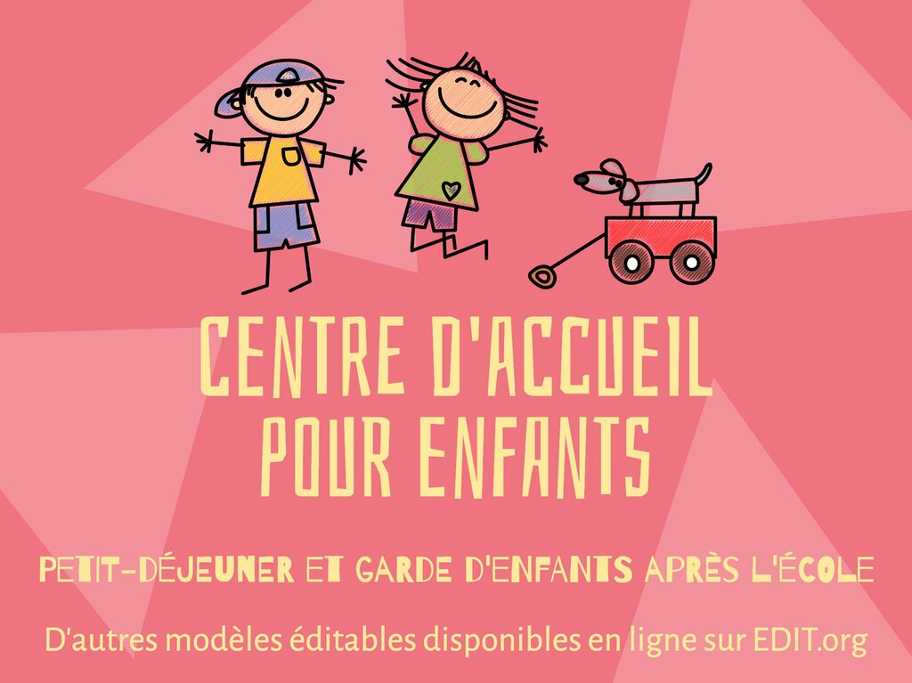 Affiches Publicitaires Pour Enfants Mod les De Prospectus Modifiables