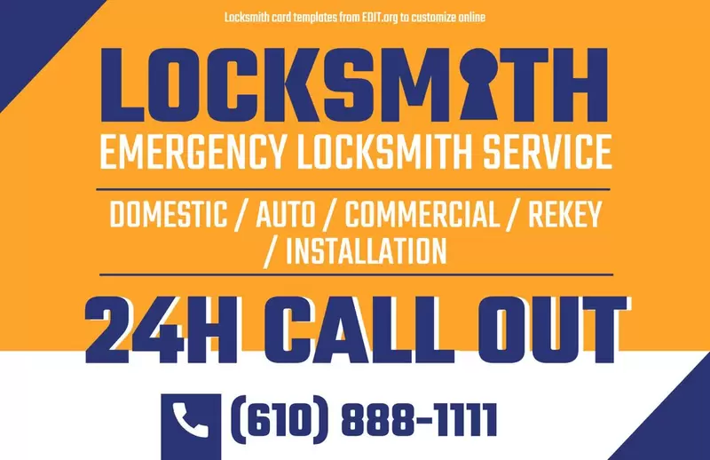 Customizable card designs for locksmith business