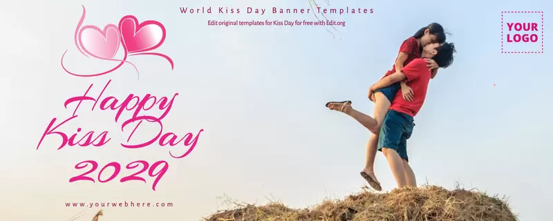 Free customizable Kiss Day cards to edit online