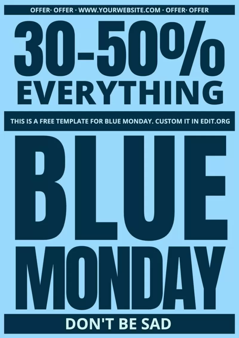 Blue Monday custom template for free