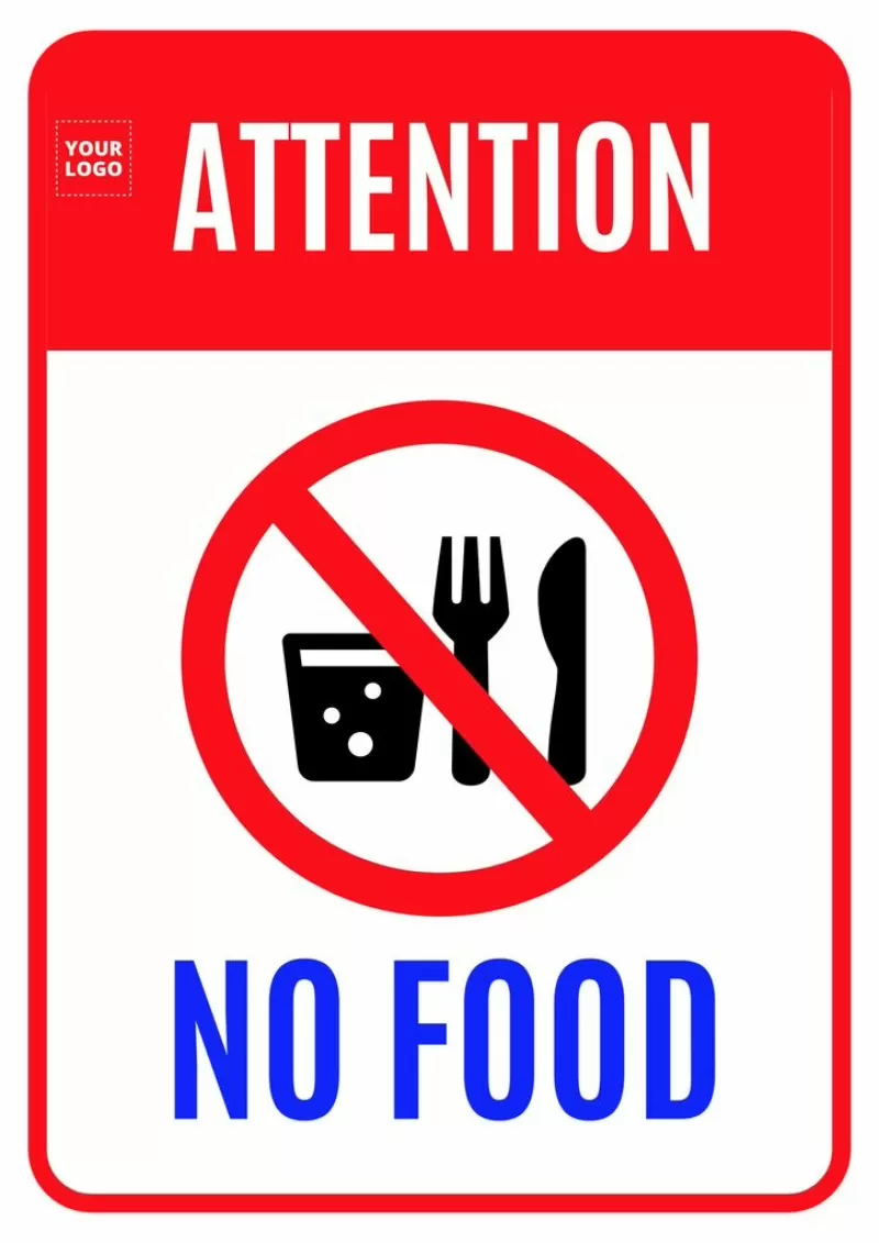 Do not eat or drink poster to edit