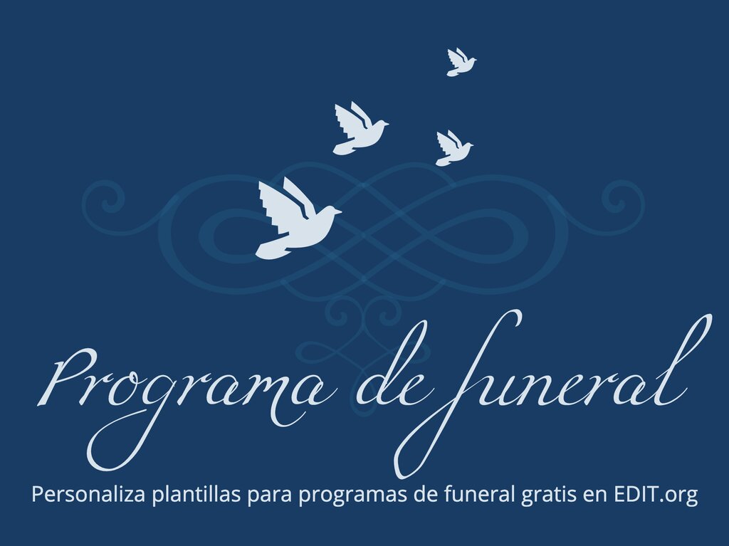 Diseña gratis un programa para un funeral