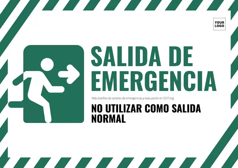 Plantillas de carteles de emergencias y evacuación
