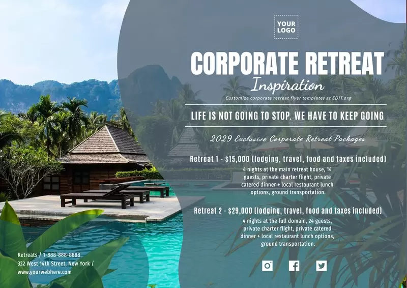 Retreat Flyer Designs to Customize Online