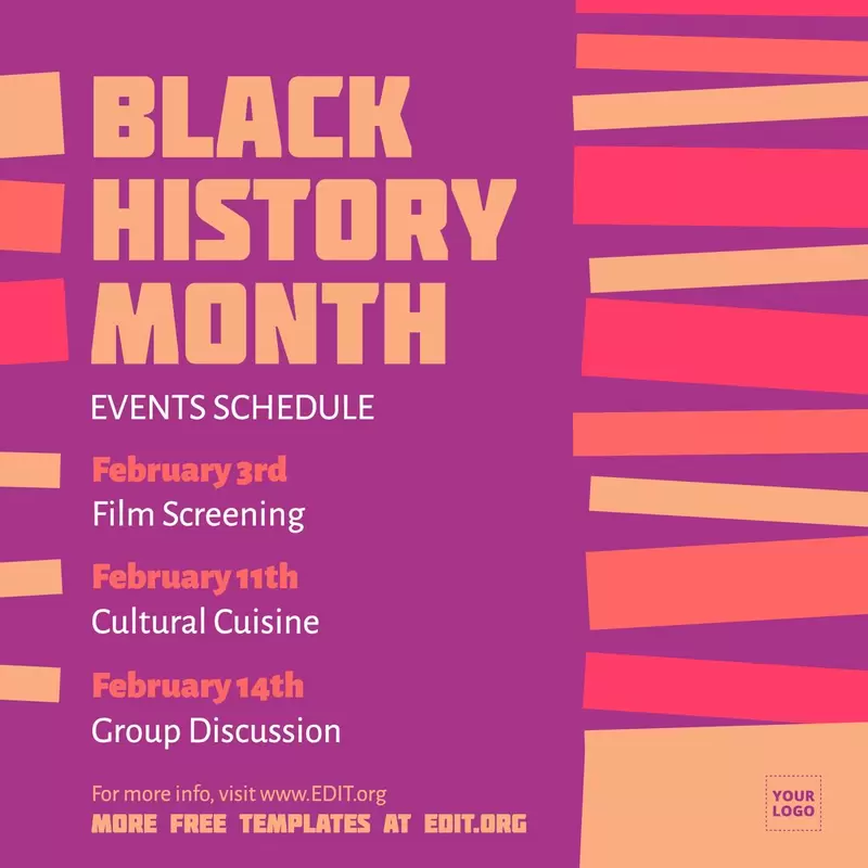 Afro-american history month template to edit online for free