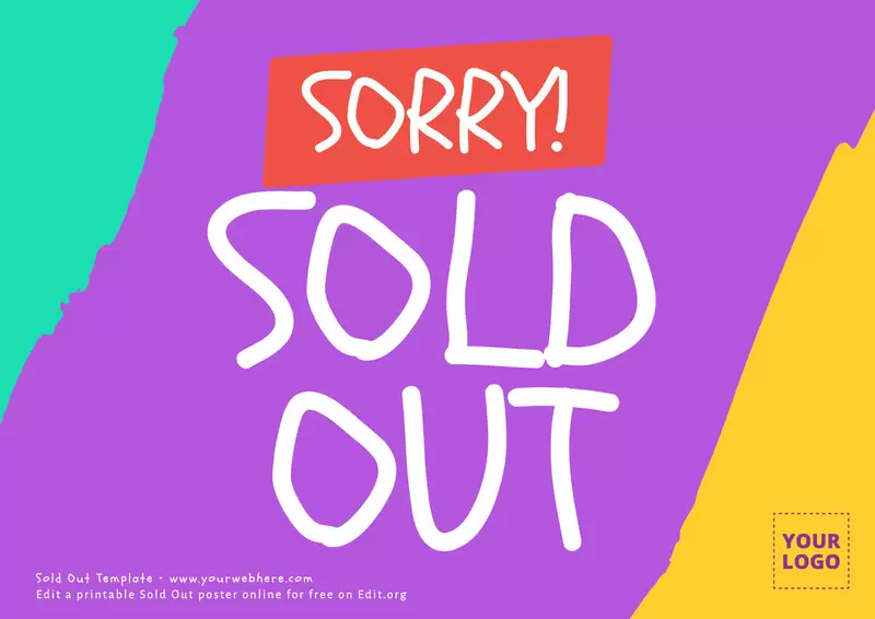 Customizable poster for sold out products