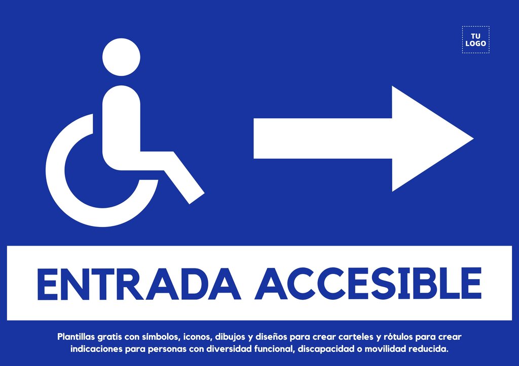Carteles de señalización para personas con discapacidad