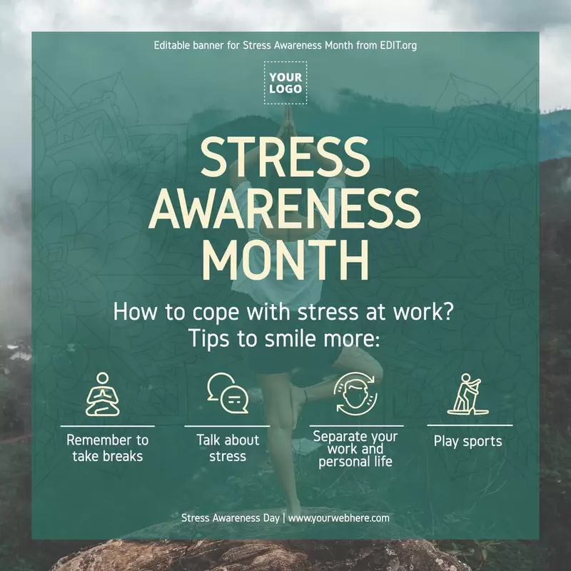 Create National Stress Awareness Day Posters Online