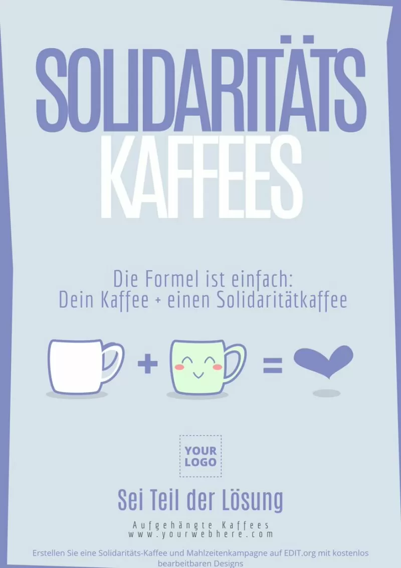Vorlagen für Soldaritätskaffees