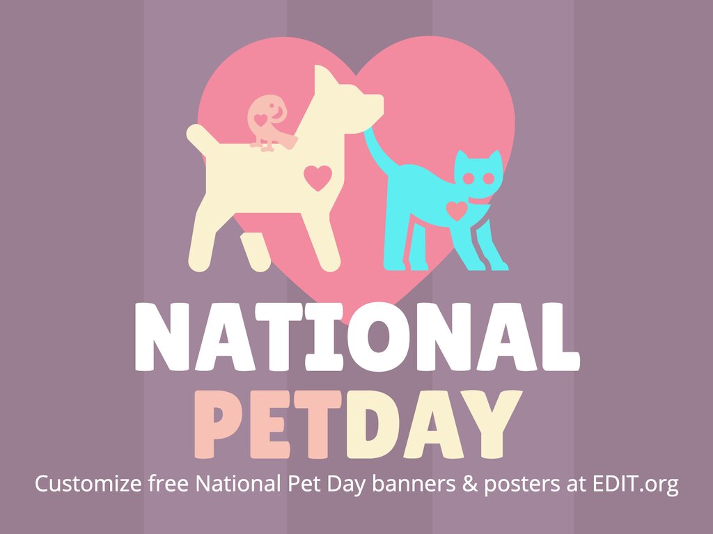 Free National Pet Day posters