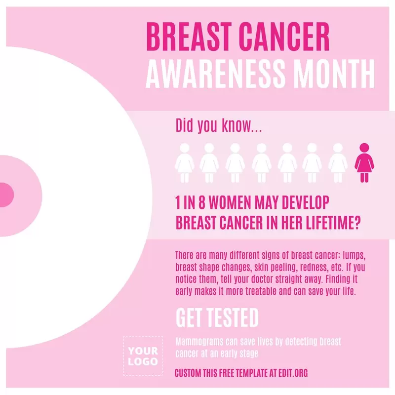 Breast Cancer Awareness banner with know-how, to custom online