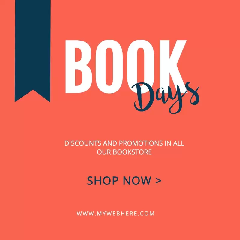 Customizable red banner for Book Day