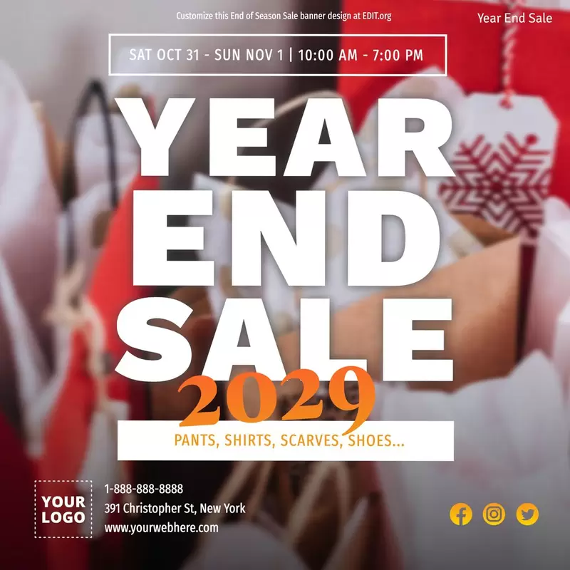 Banners year end sale online to download