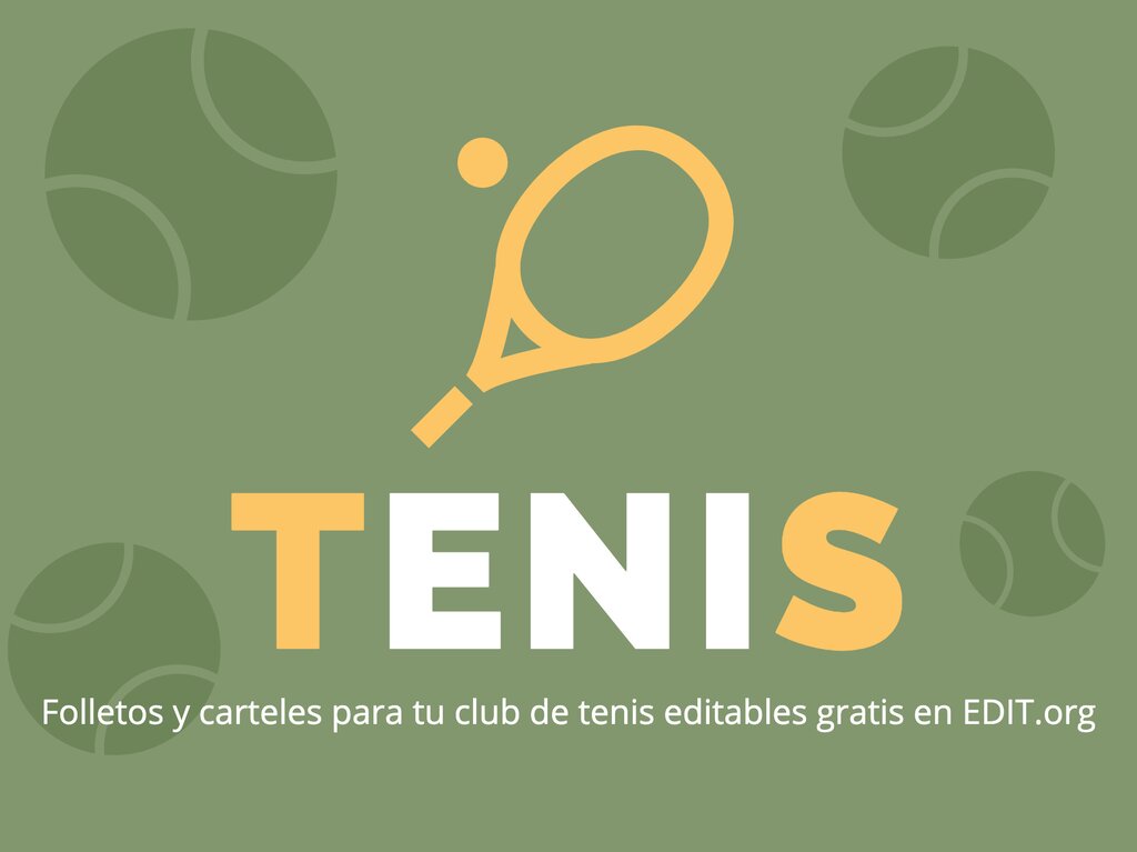 Flyers de Tenis gratis para editar