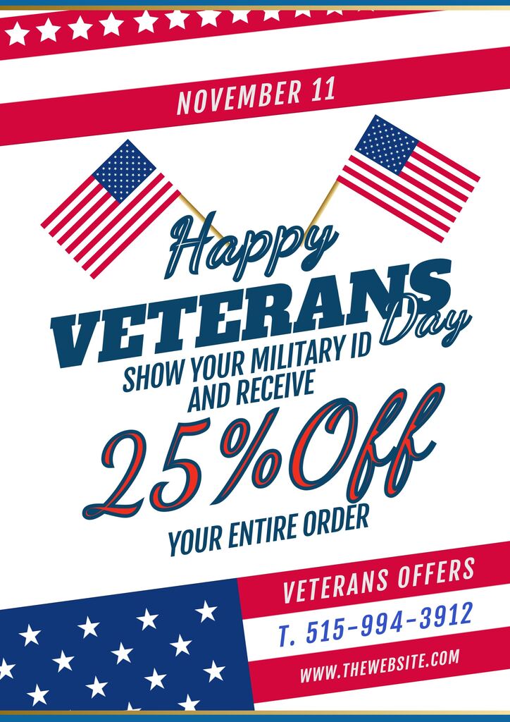 Veterans Day Customizable Flyers Templates