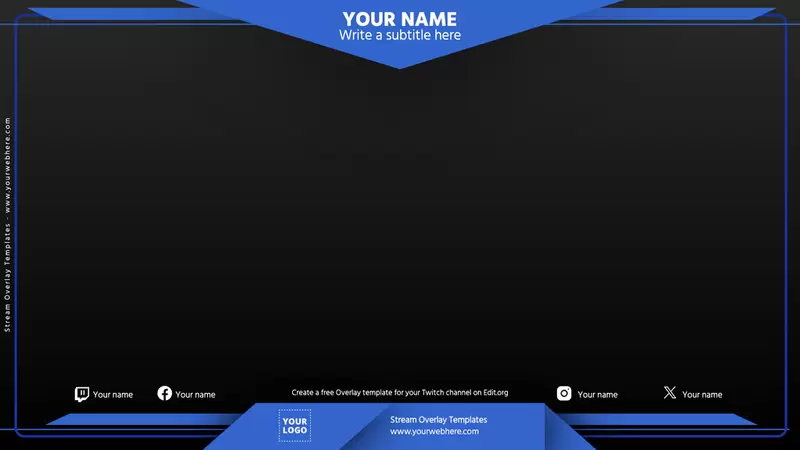 Free animated stream Overlay template to customize