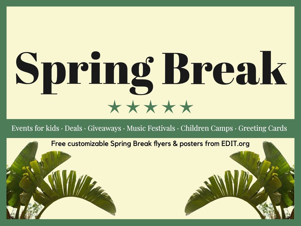 Custom Spring Break Flyer Templates Within Spring Event Flyer Template