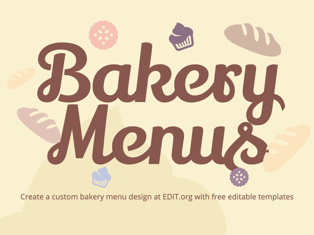 Menu for pastry dessert cakes and cupcakes Vector Image