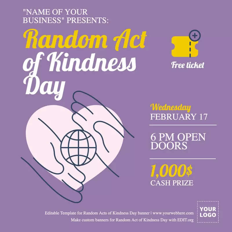 Banners of Random Act of Kindness Day online