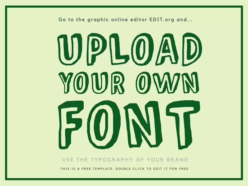 How to upload a font on the graphic online editor Edit.org