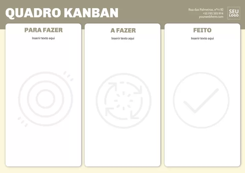 Modelos gratis para criar quadros Kanban personalizados online para imprimir