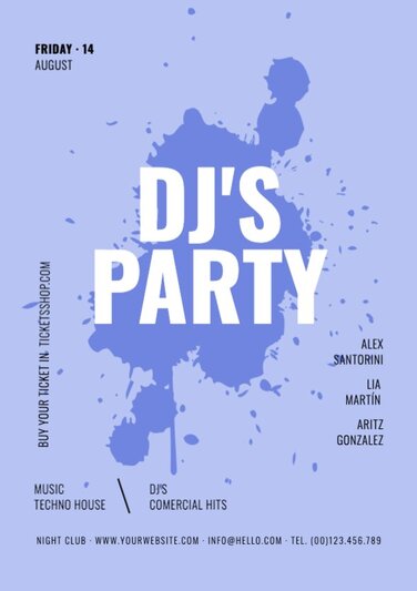 Edit a party flyer