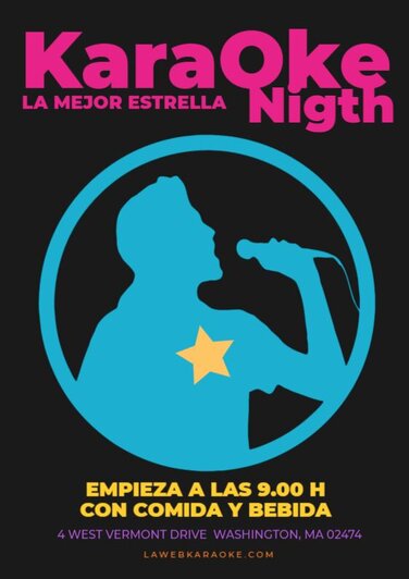Plantillas de flyers editables para fiestas de Karaoke