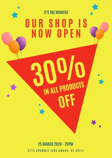 Edit a template for your grand opening
