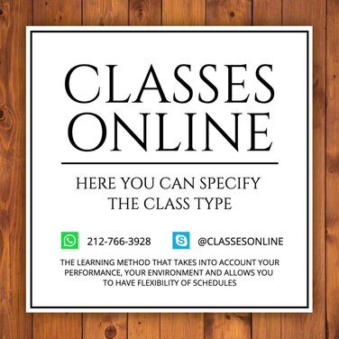Edit my online class template