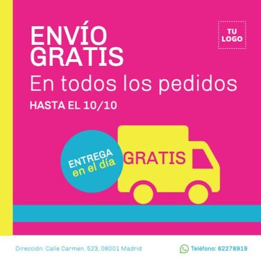 Edita una plantilla para entrega a domicilio