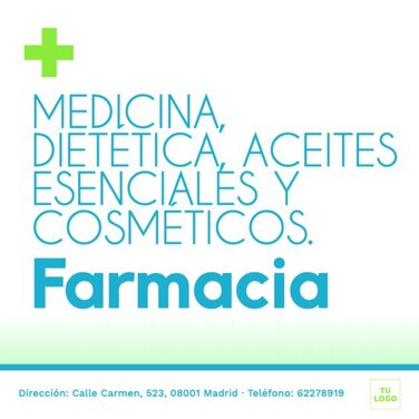 Edita una plantilla para farmacias