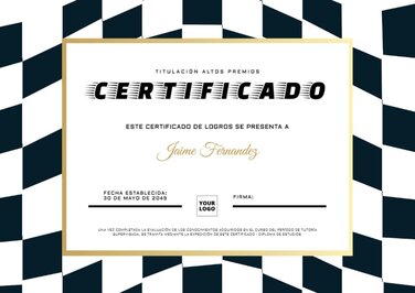 Edita un diploma para niños