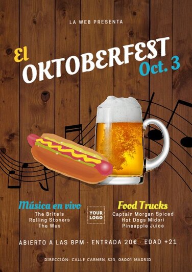 Editar un cartel para Oktoberfest