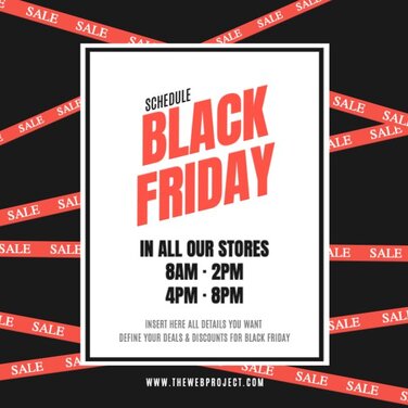 Edit your Black Friday template