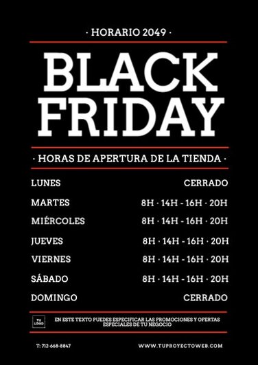 Edita tu plantilla de Black Friday