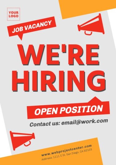 We are hiring poster templates to print and share