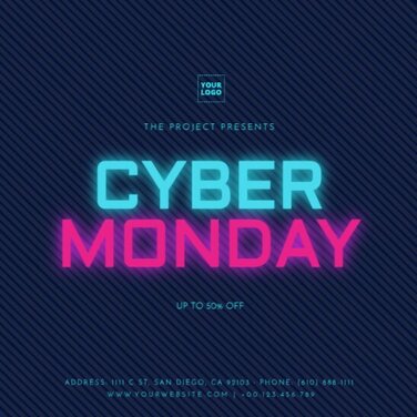 Customize your Cyber Monday banner