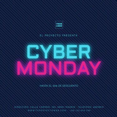 Personaliza tu banner para Cyber Monday