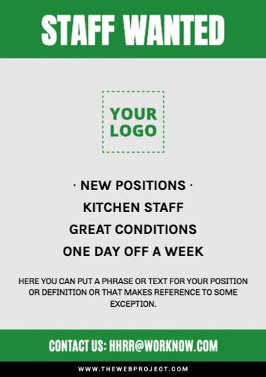 Edit a staff wanted design