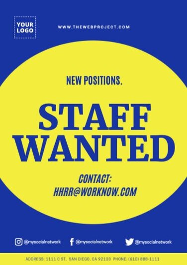 Edit a staff wanted design